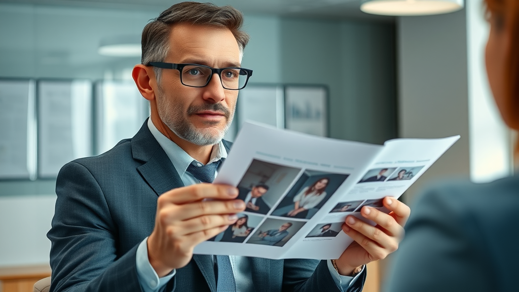 insurance claimant negotiating with insurance companies, presenting documented evidence for a fair settlement negotiation