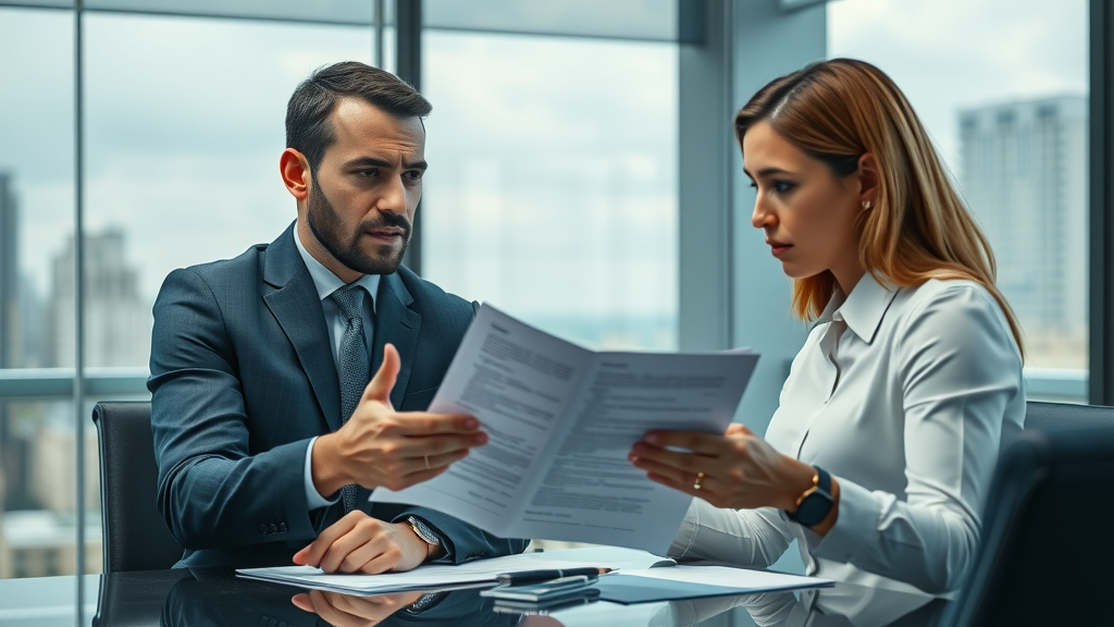 policyholder negotiating with insurance adjuster for fair compensation