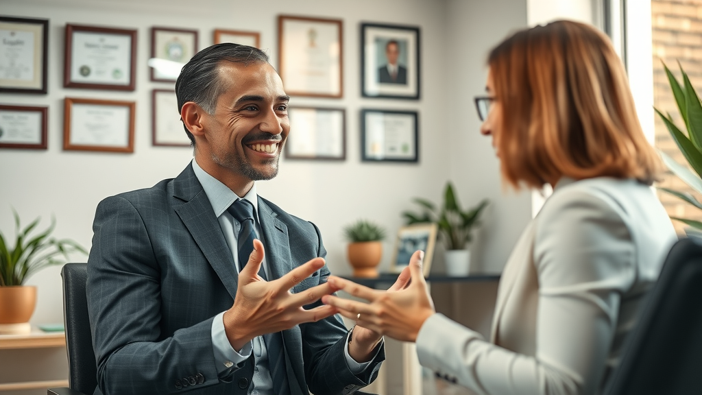 modern personal injury law firm office lawyer consulting with client ethical content marketing for lawyers