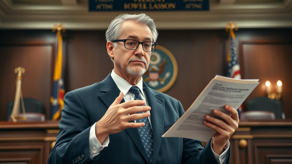 respected lawyer presenting authoritative legal content to build trust in the legal industry