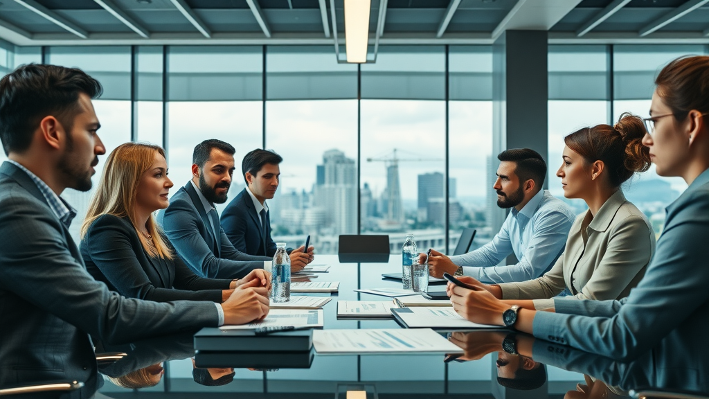 Bellevue marketing agency vs in-house teams, professionals at conference table discussing law firm marketing strategies