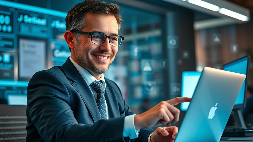 professional attorney engaging with social media for legal content marketing