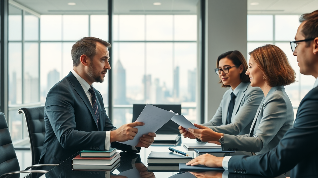 professional law firm boardroom attorneys in business attire ethical content marketing for lawyers