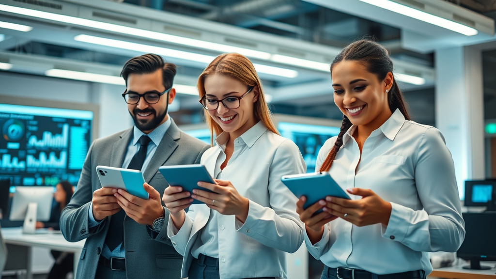 professional law firm social media team managing digital content and social stats