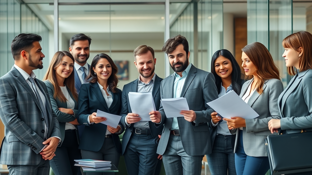 injury attorney law firm team discussing injury lawsuit, insurance company