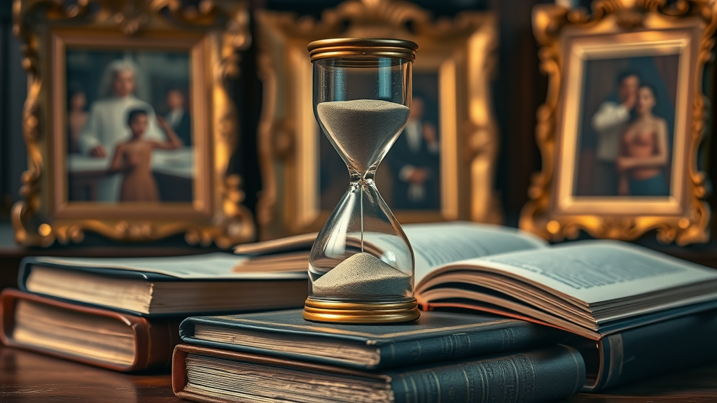 hourglass on legal books symbolizes statute of limitations for personal injury claims, vital to case stages under injury law
