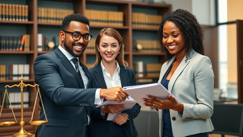 Empowered claimant and accident attorney team maximizing car accident compensation in law office