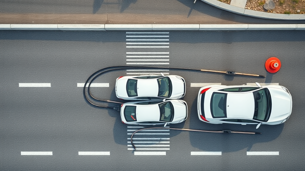 Diagram showing different types of car accidents for car accident compensation claims: overhead view of vehicle collisions, photorealistic, no faces, clear details