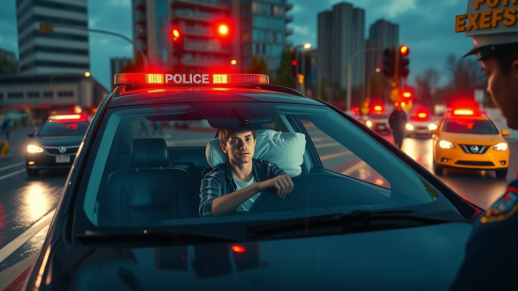 car accident injury claim, injured person in a vehicle with airbag deployed, emergency responders at the scene, capturing the urgency of insurance claims after a crash