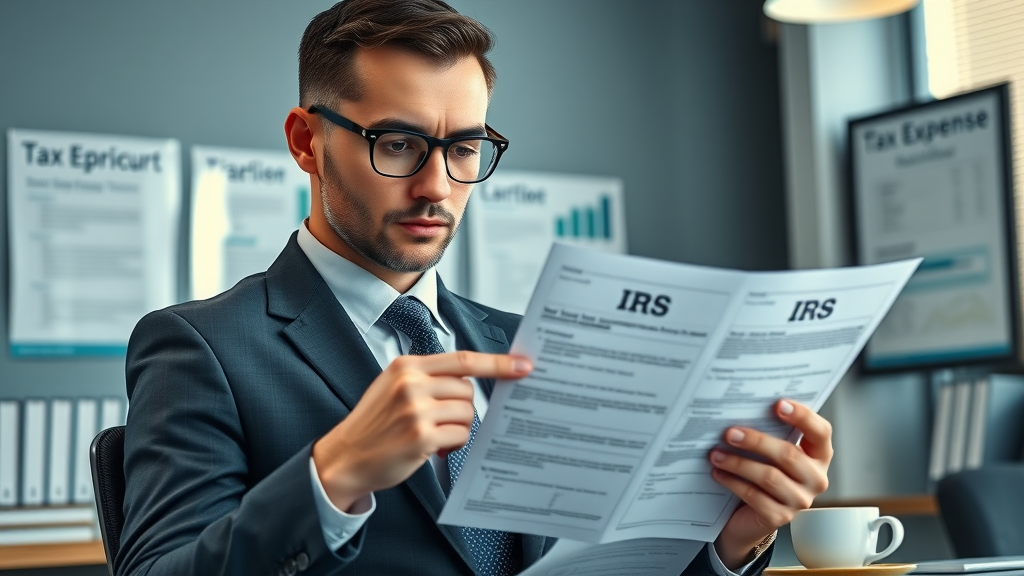 Tax expert reviewing IRS medical expense documents to explain deductible expenses